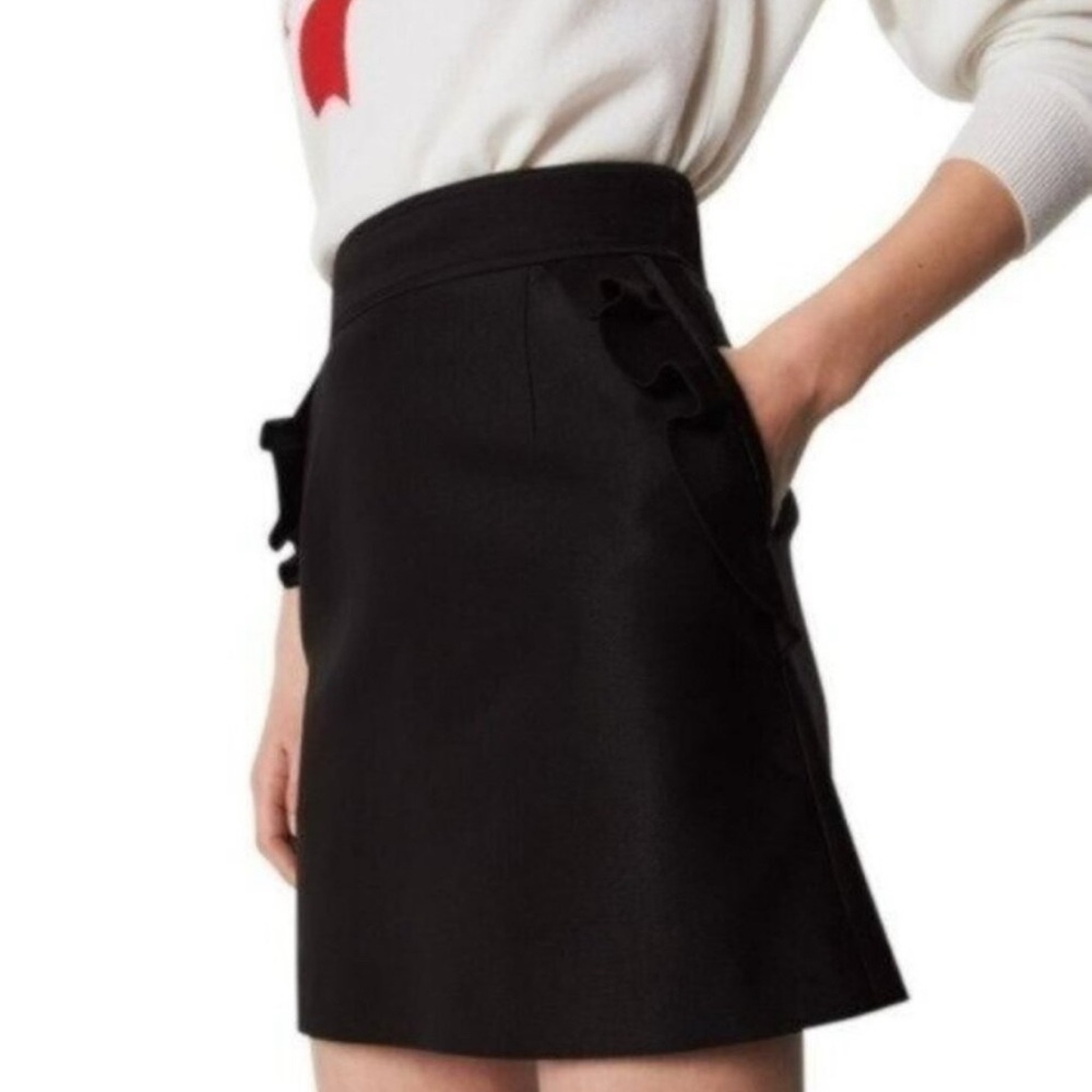 Sandro Ruffle Embellished Mini Skirt - Picture 2 of 8